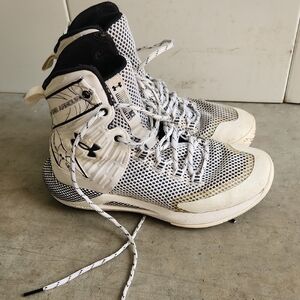 Under Armour Black and White High-Top Sneakers